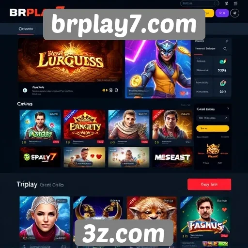 Interface do site brplay7 em comparação com concorrentes